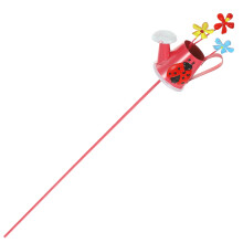 2Stk Gartenstecker Rot Metall Dekorative Pflanzendeko Für Garten