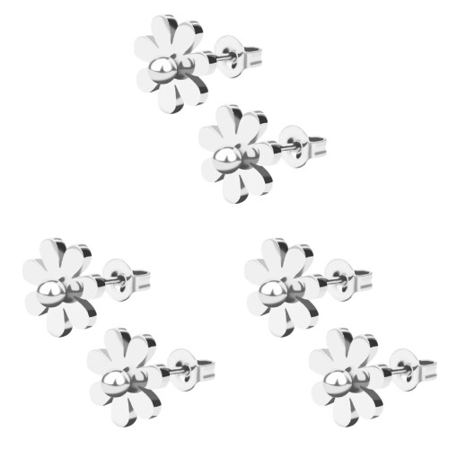 3Stk Ohr Schmuck Silber Ohrstecker 1