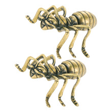 2Stk Kupfer Ameisen Figuren Golden Gartendeko Indoor Outdoor