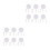 12Sets Kids Mini House Tableware ABS White Miniature Fork Spoon Set 4