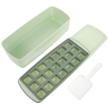 2Sets Mini Eiswürfelschalen Mit Deckel Und Behälter Olivgrün