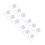 12Sets Kids Mini House Tableware ABS White Miniature Fork Spoon Set 10