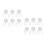 12Sets Kids Mini House Tableware ABS White Miniature Fork Spoon Set 6