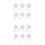 12Sets Kids Mini House Tableware ABS White Miniature Fork Spoon Set 9