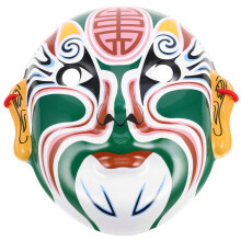5Stk Künstlerische Grüne Chinesische Masken Für Cosplay Und Partydeko