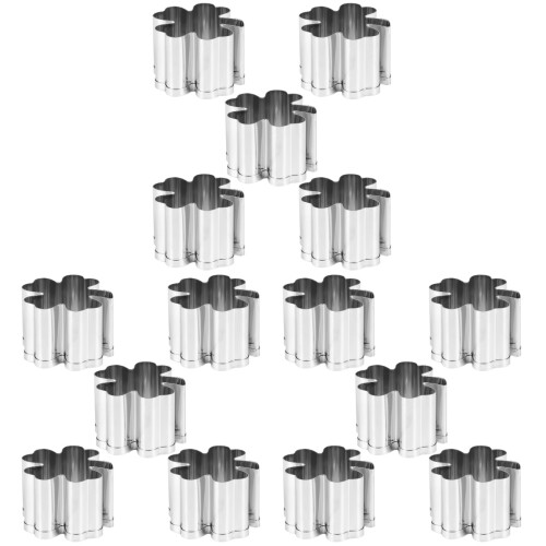 15Stk Keksausstecher Backform Für Muffins Silber 1