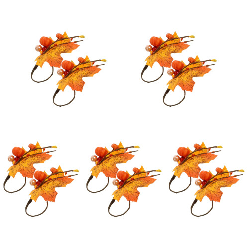 10Stk Herbst Maple Leaf Orange Aus Und Papier 2