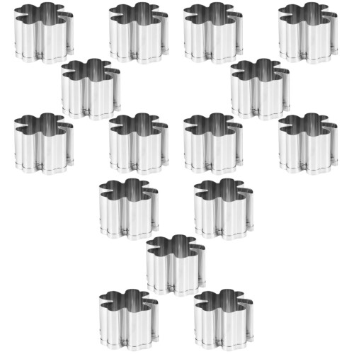 15Stk Keksausstecher Backform Für Muffins Silber 2