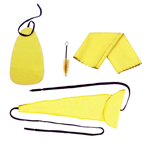 2Ud Kit Saxófono 4 Piezas Suave Cepillo Boca Limpieza Amarillo 2