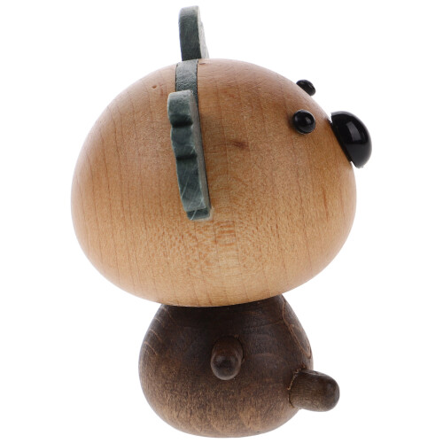 3Ud Ornamentación Madera Multicolor Bobblehead Animal 1
