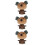 3Ud Ornamentación Madera Multicolor Bobblehead Animal 9