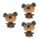 3Ud Ornamentación Madera Multicolor Bobblehead Animal 6