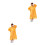 2Ud Chubasquero Reusable Amarillo Con Cordón Y Capucha 4