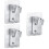 3Ud Base Soporte Plata Para Cabezal Ducha Aluminio Espacial Multiuso 6