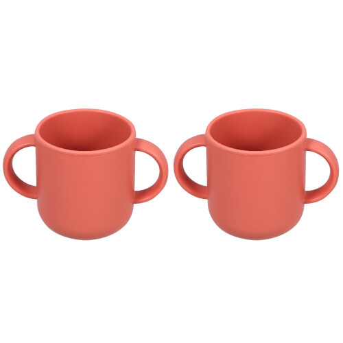 2Ud Vaso Silicona Bebé Doble Asa Copa Aprendizaje Infantil 2