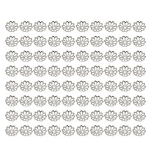 3000Ud Tapones En Forma De Flor Plateados Para Accesorios DIY