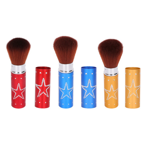 6Ud Retráctiles Metal Para Rubor Polvo Multicolor