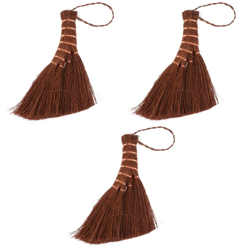3Ud Mini Escoba De Palma Natural Herramienta De Limpieza Hogar 2