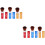 6Ud Retráctiles Metal Para Rubor Polvo Multicolor 5