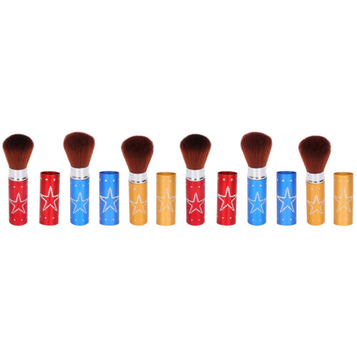 6Ud Retráctiles Metal Para Rubor Polvo Multicolor 1