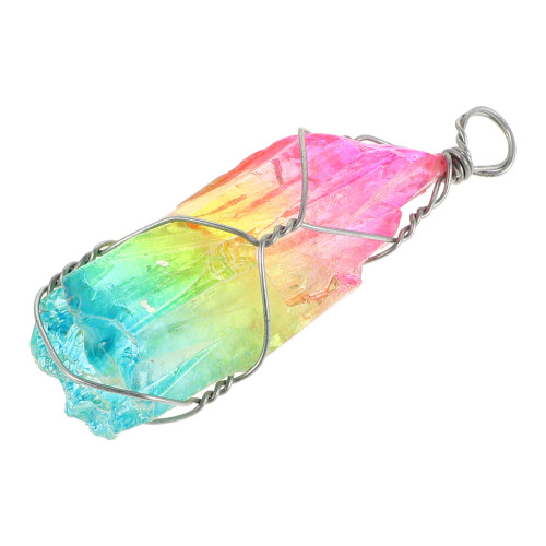 2Ud Collar Piedra Natural Multicolor Con Árbol De Único 2