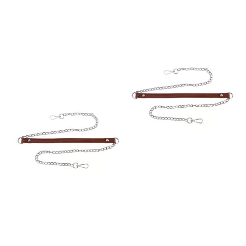 2Ud Correa Metálica Café Para Bolso, De PU Resistente Y Chic 2