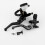 3Paires Levier Cylindre Aluminium Noir 11