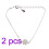 2Ud Charm Plateada Con Copo De Para Cena, Baile O Picnic 1