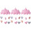 3Pièces Suspension Nuages Rose Décoratif, Résistant 4