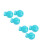 6Pièces Marqueurs De Golf ABS Ciel Double-Face Portable 7