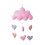 3Pièces Suspension Nuages Rose Décoratif, Résistant 1