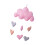 3Pièces Suspension Nuages Rose Décoratif, Résistant 10