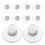20Pièces Boucles D'oreilles Sécurisés Silicone Métal Argent 2
