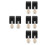 8Pièces Bouchons Rubber Randonnée Bâtons Nylon Noir Usage Polyvalent 6