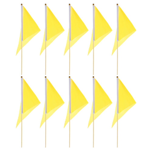 50Pièces Drapeaux Jaunes Pour Marquage Pelouse D'irrigation