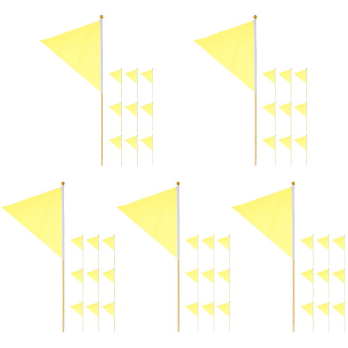 50Pièces Drapeaux Jaunes Pour Marquage Pelouse D'irrigation 2