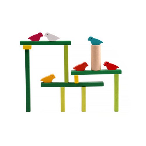 2Ensembles Blocs En Bois Verts Jouet De Construction Éducatif 1