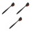 3Pièces Brosse Autobronzante Noire Nylon Poils Doux Usage 9