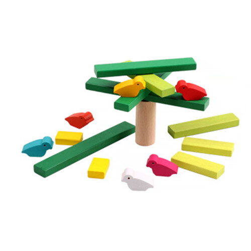 2Ensembles Blocs En Bois Verts Jouet De Construction Éducatif 2