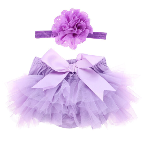 2Pièces Jupe Tulle Violet Protection Douceur Bébé