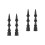 4Pièces Embouts Caulk Flexibles ABS Noir Pour Coins Difficiles 7