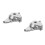 2Pièces Cache Bobine Aluminium Argent Étanche Pour Cross Atv 5