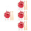 8Ensembles Mini Ensemble Baseball Rouge Jouets Et Décorations Porte-Clés 8