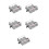 5Pièces Accessoires Piste Train Barrières Jouet Gris Durable 5