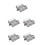 5Pièces Accessoires Piste Train Barrières Jouet Gris Durable 6