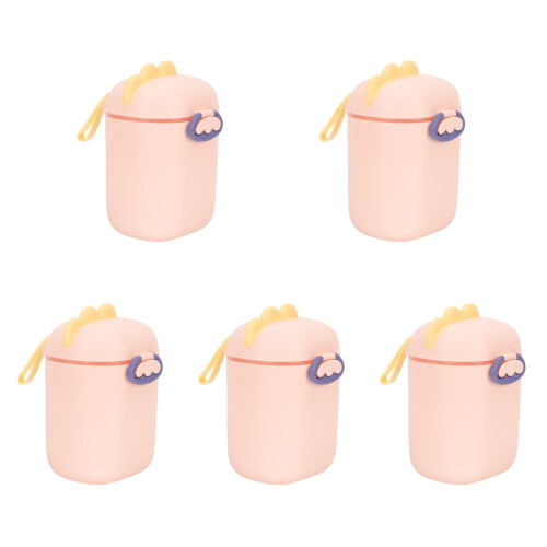 5Pièces Boîte Rose Pour Snacks Bébé, Stockage Portable 2