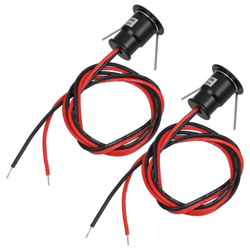 4Pcs Black Mini LED Cabinet Lights Aluminum Compact Display Spotlights