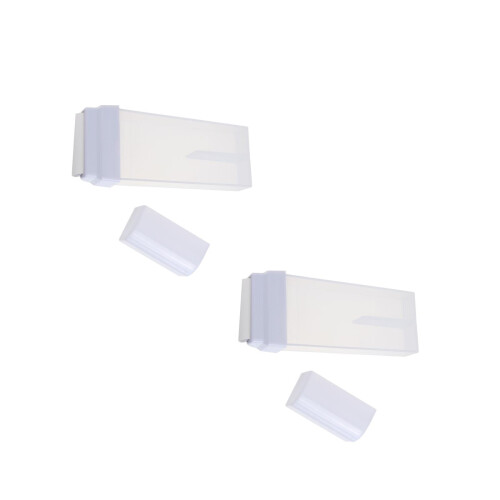 2Pcs Hair Removal Wax Bottles White Sturdy Abs+pp Storage Containers 2