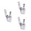 3Pièces Colliers De En Laiton 6Mm Argent Durable Et 5