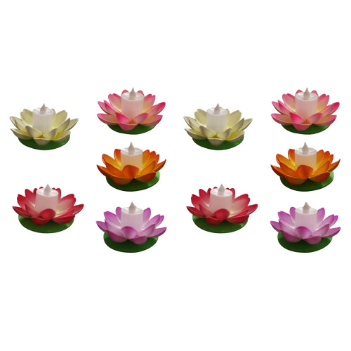 12Pièces Lanternes Lotus LED Rechargeables Décoration 1